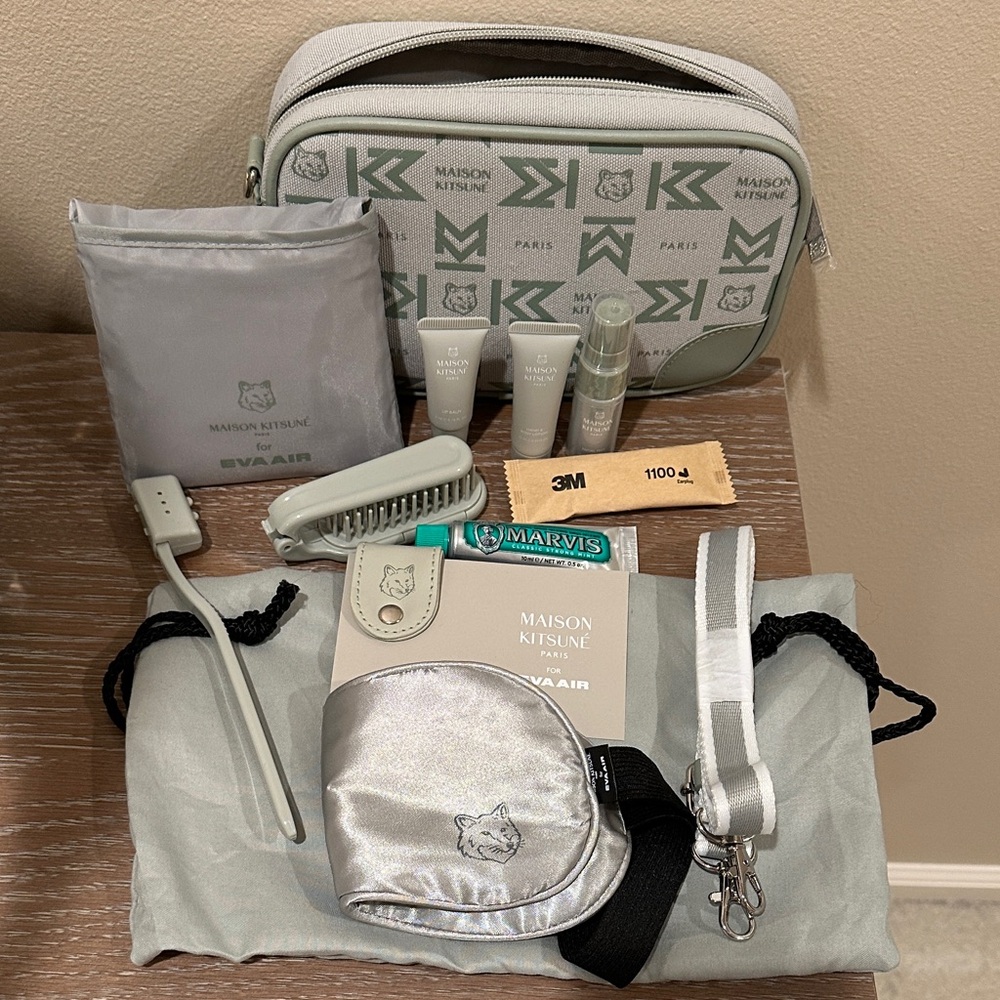 Eva Air Maison Kitsuné Toiletry Bag